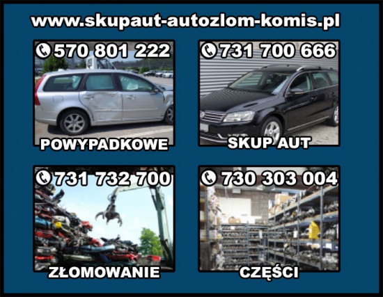 kupię KAŻDE POWYPADKOWE AUTO / Skup aut powypadkowych tel.570 801 222 