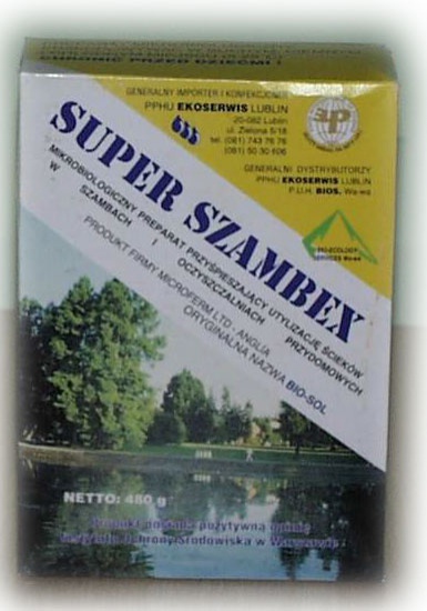 SUPER-SZAMBEX - środek do utylizacji szamb przydomowych